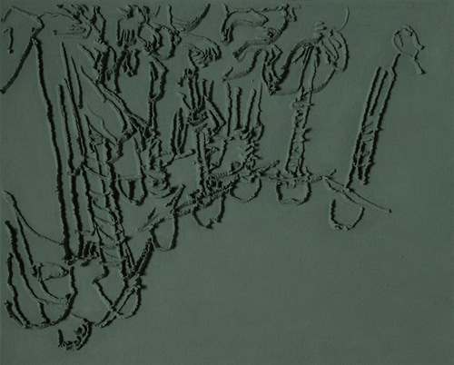 Skizze « Les mains–Quetta », 2008. 